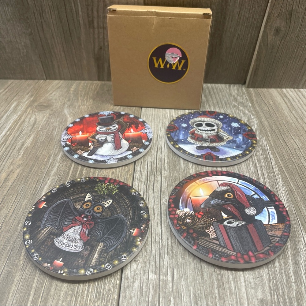 World Of Wonder Fright Before Christmas Coasters (4 Coasters) NWT
